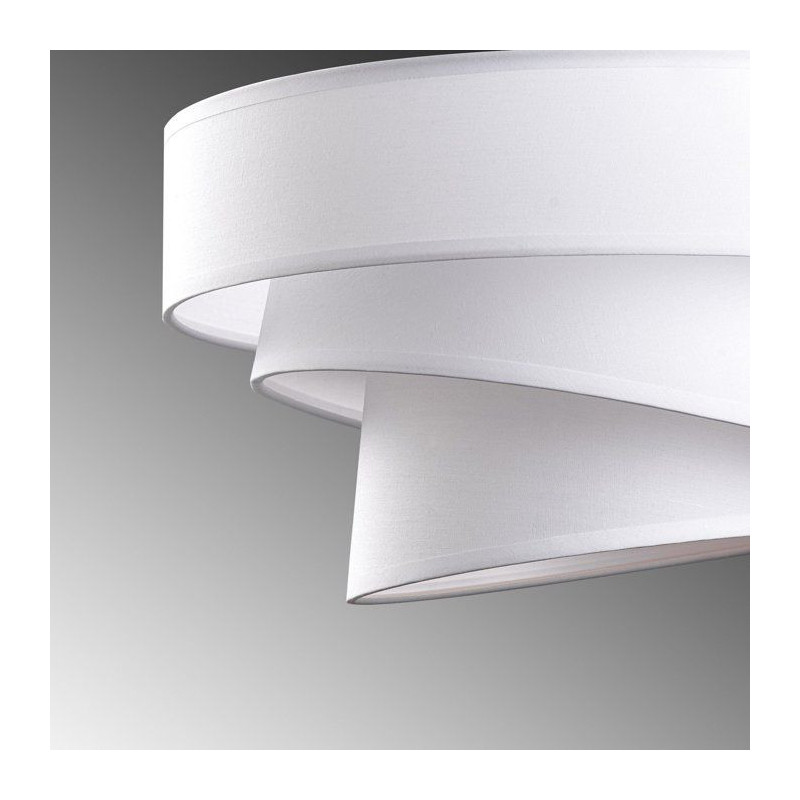Suspension lustre D BY M.RED White - Abat-jour tissu - Métal - Ambian