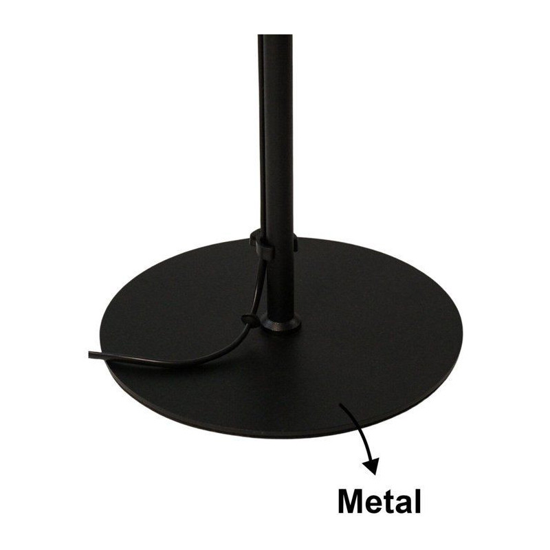Lampadaire D BY M.RED Black - Métal - Abat-jour PVC - Design élégan