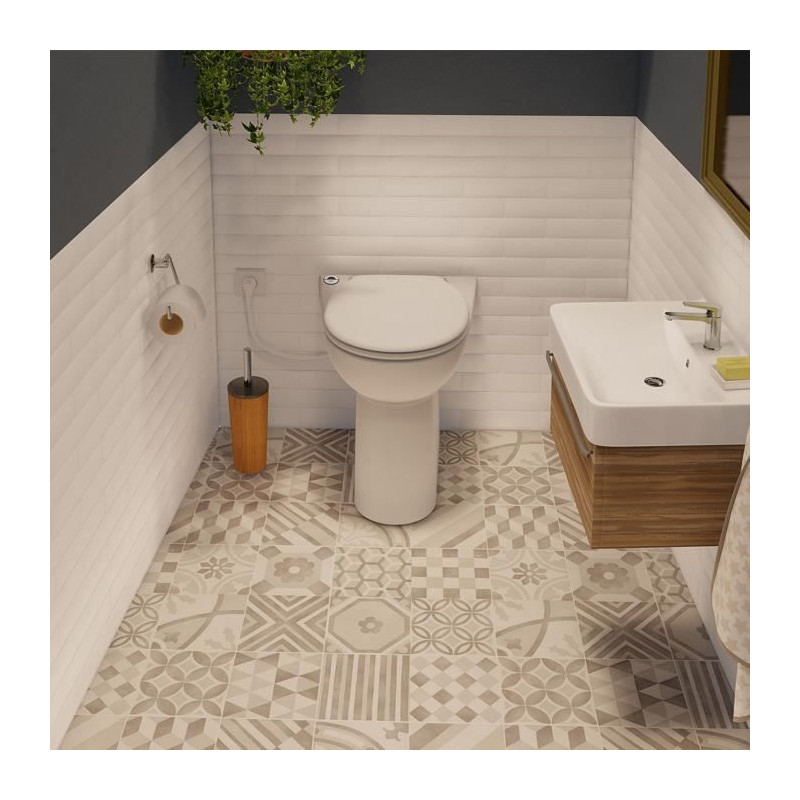 SANICOMPACT 43 ECO + integrated grinder toilet bowl - SFA - C43STD