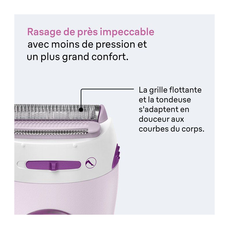 Rasoir électrique femme - BRAUN - LS5100 - Sans fil - Tête arrondie
