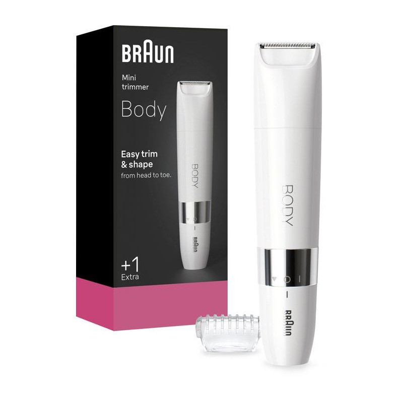 Mini tondeuse corps - BRAUN - BS1000 - Compacte - Précise - Zones sen