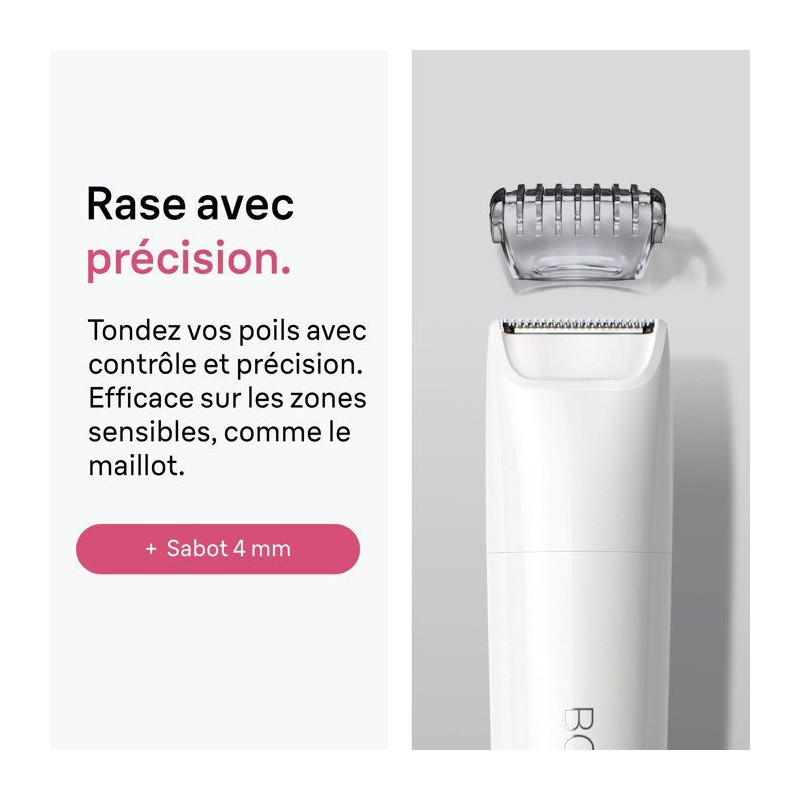 Mini tondeuse corps - BRAUN - BS1000 - Compacte - Précise - Zones sen