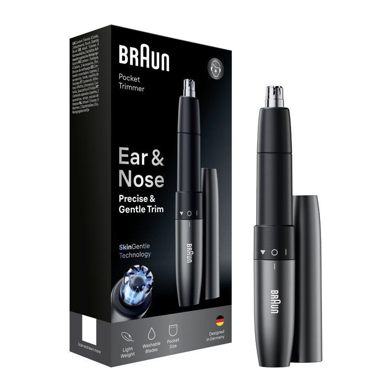 Tondeuse nez et oreilles - BRAUN - EN20 - Technologie SkinGentle - Lam