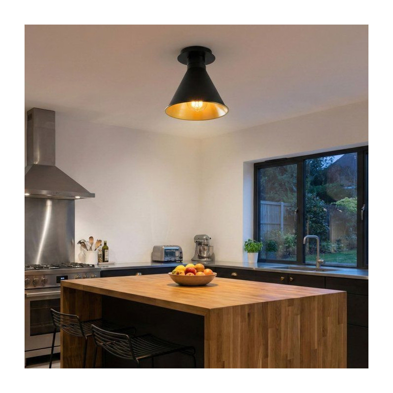 Suspension lustre D BY M.RED Black - Métal noir - Design élégant -