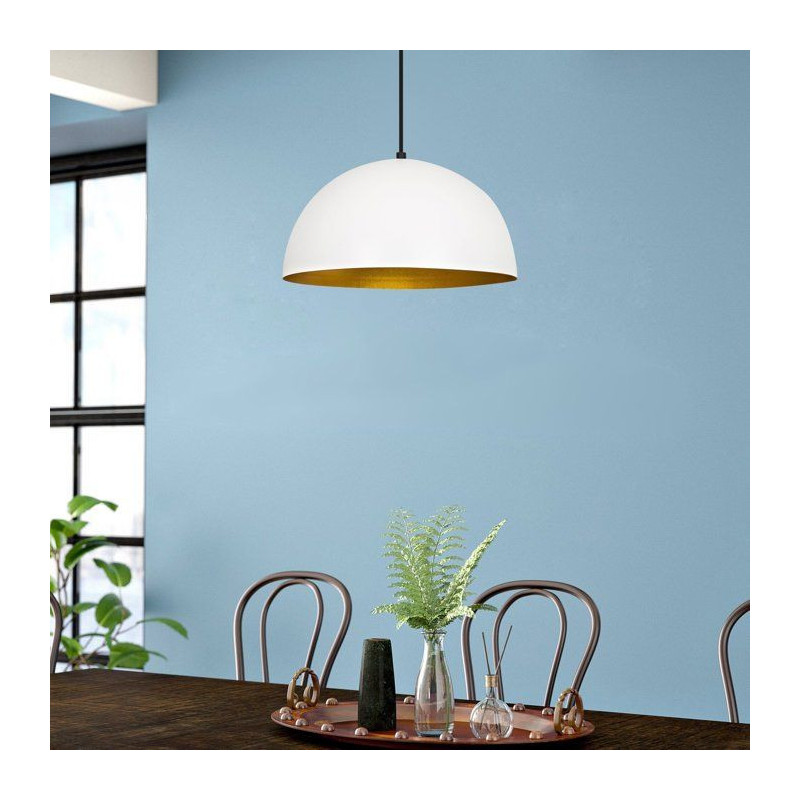 Suspension lustre D BY M.RED White Gold - Blanc et doré - Métal - St