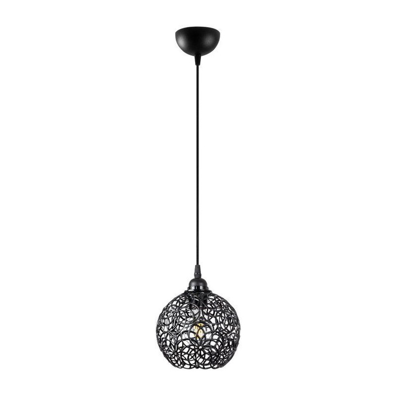 Suspension lustre D BY M.RED Black - Métal noir - Elégant - Style co