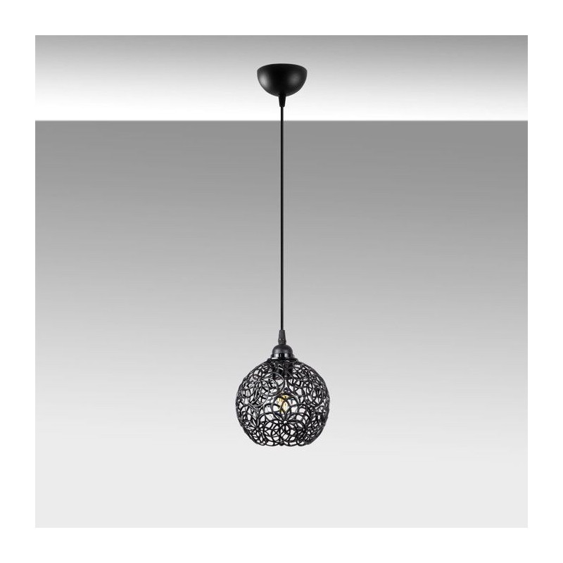 Suspension lustre D BY M.RED Black - Métal noir - Elégant - Style co