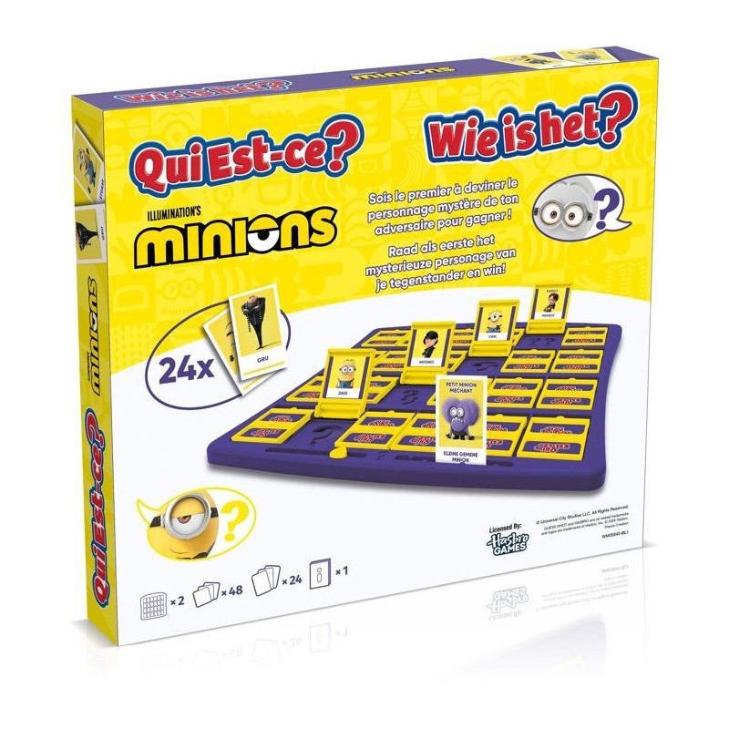 Qui est-ce ? Les Minions - Jeu de déduction - WINNING MOVES - 24 pers