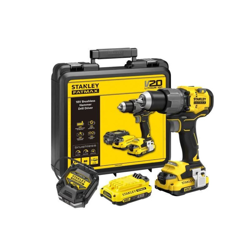 Perceuse visseuse à percussion sans fil - 18V - STANLEY FATMAX V20 -