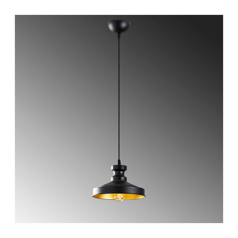 Suspension lustre industriel D BY M.RED Black - Métal noir - Moderne