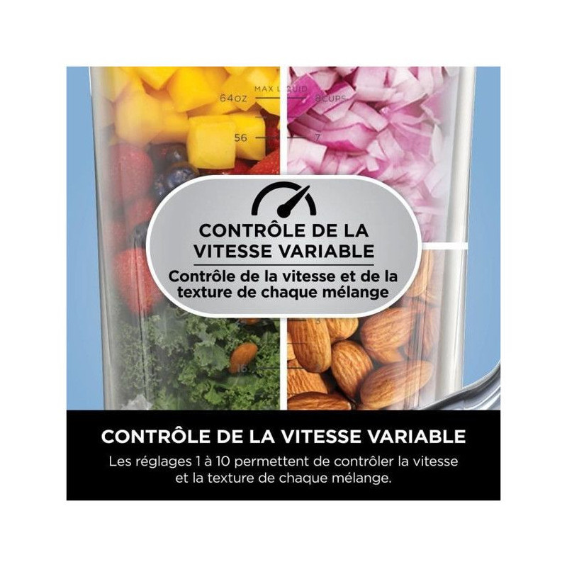 Mixeur - NINJA - Detect Power Blender Pro - 1200W - 2L - 15 modes de m