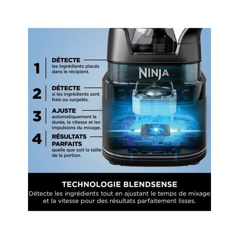 Mixeur - NINJA - Detect Power Blender Pro - 1200W - 2L - 15 modes de m