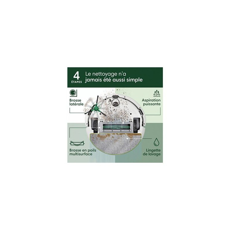Aspirateur Robot Laveur - IROBOT Roomba 105 Combo + Autoempty - 2h - 7