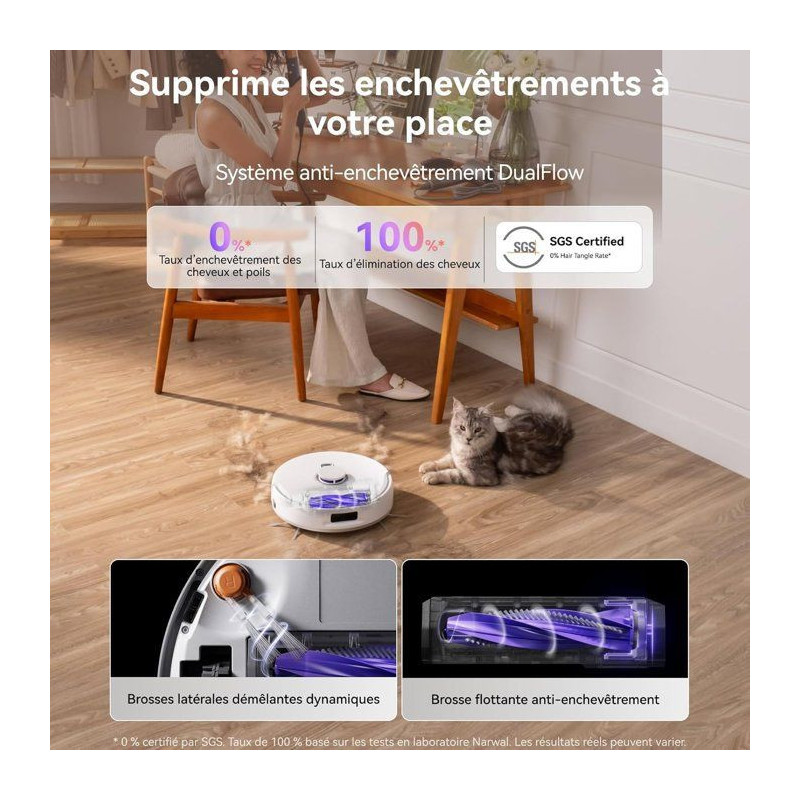 NARWAL Freo Z10 - Robot Aspirateur et Laveur avec Systeme Anti-Encheve