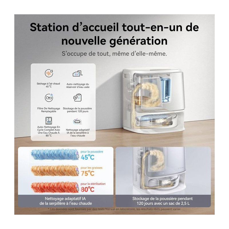 NARWAL FLOW - Aspirateur Robot Laveur avec Station - 22 000 Pa - DualF