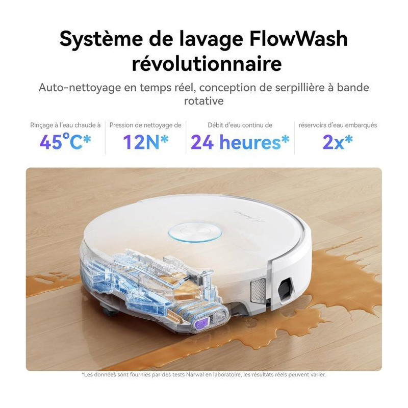 NARWAL FLOW - Aspirateur Robot Laveur avec Station - 22 000 Pa - DualF