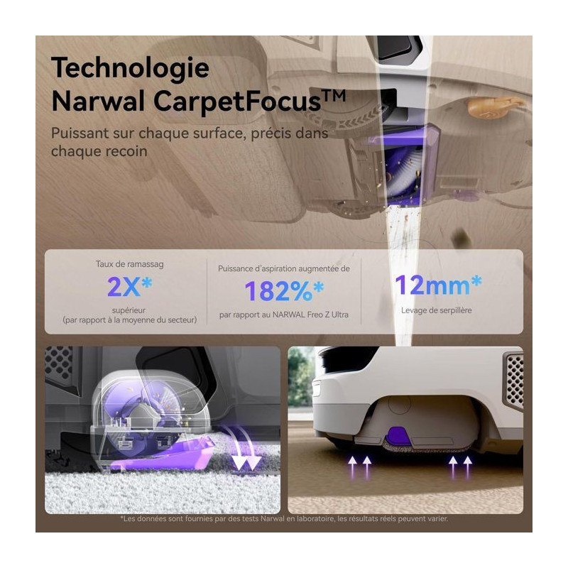 NARWAL FLOW - Aspirateur Robot Laveur avec Station - 22 000 Pa - DualF