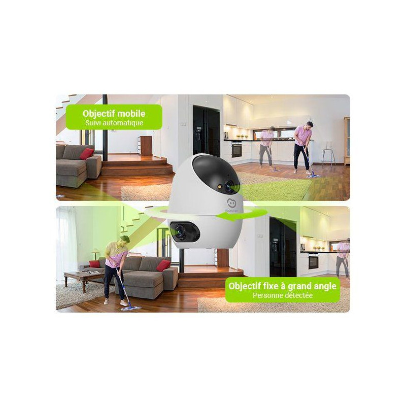 Caméra de surveillance - BEANS VIEW - D220 Dual 2K - Intérieur - WiF