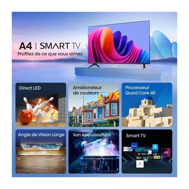Hisense 32A4S - TV LED 32" (80 cm) - HD Ready 1366x768 - Smart TV - 2