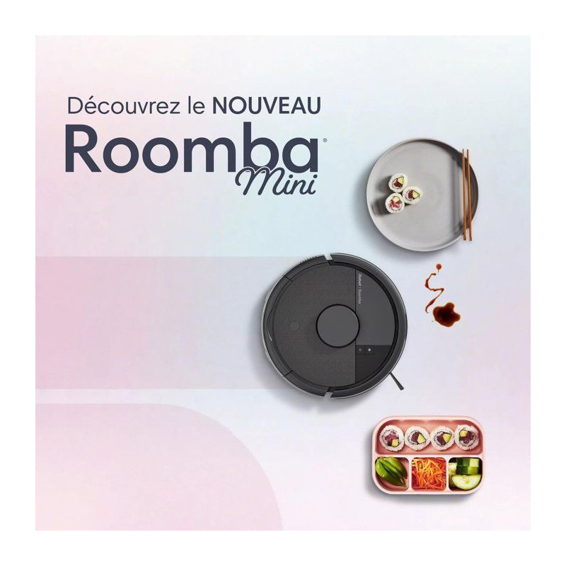 iRobot Roomba Mini Noir - Robot Aspirateur Laveur + Base Autoempty -