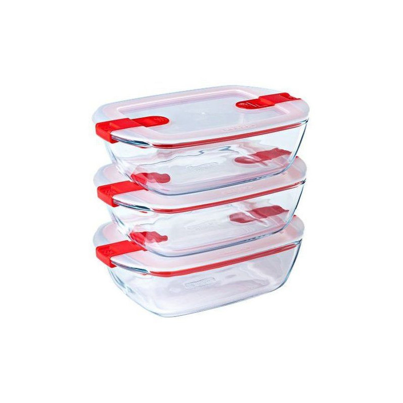 Boîtes de conservation rectangulaires - PYREX - Cook & Heat - Lot de