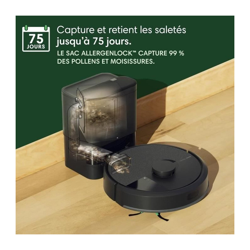 iRobot Roomba 105 Combo+Autoempty Dock - Robot Aspirateur Laveur 2en1