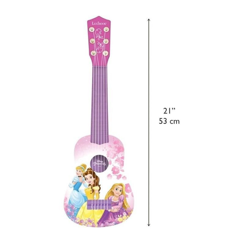 LEXIBOOK - DISNEY PRINCESSES - Children's Acoustic Guitar - Height 53