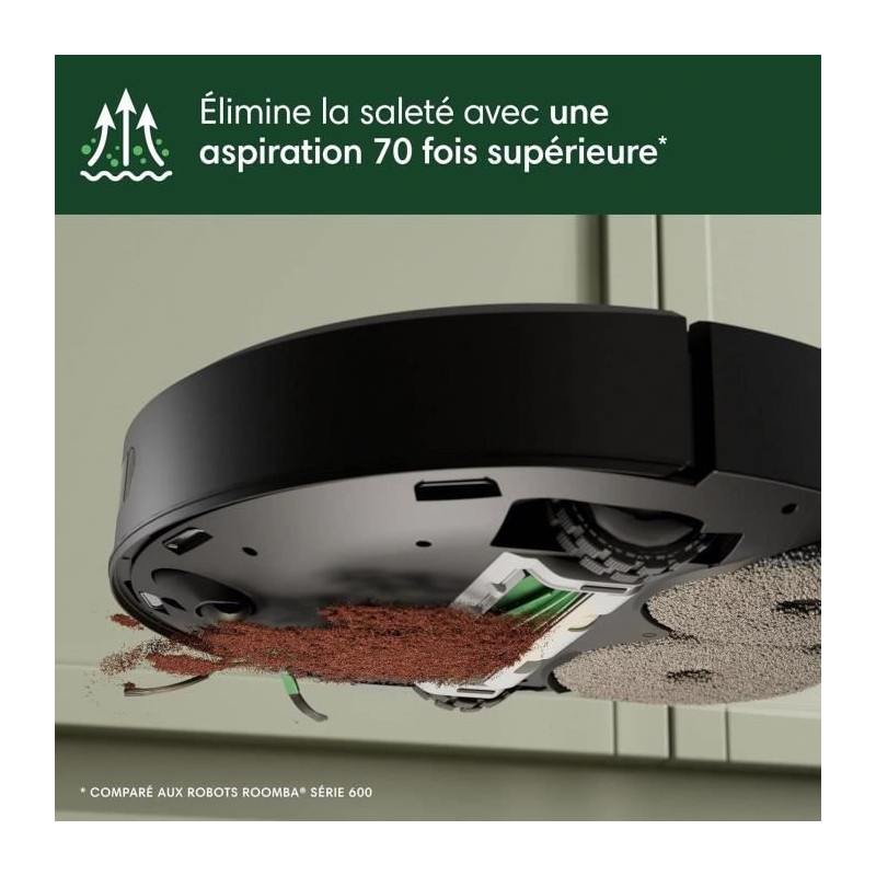 Aspirateur Robot Laveur - IROBOT Roomba Plus 405 Combo - Base Multifon