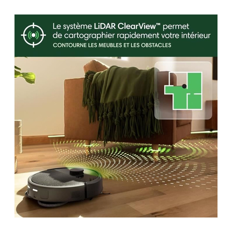 Aspirateur Robot Laveur - IROBOT Roomba Plus 405 Combo - Base Multifon