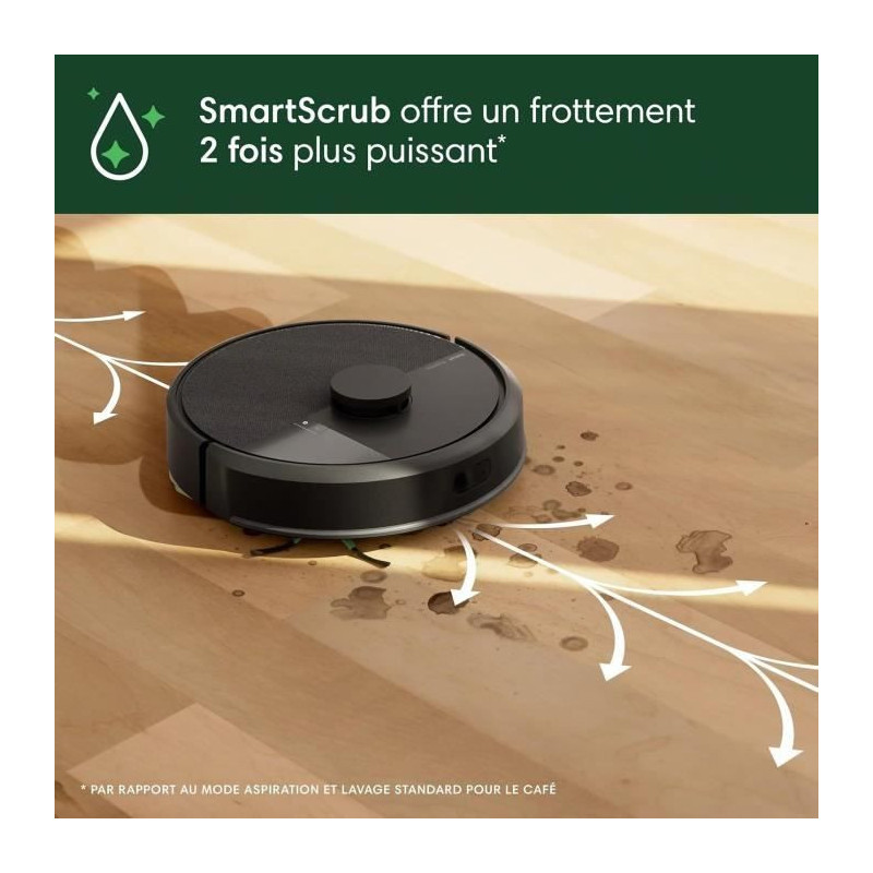 iRobot Roomba 105 Combo - Robot Aspirateur Laveur 2en1 - Puissance d'A