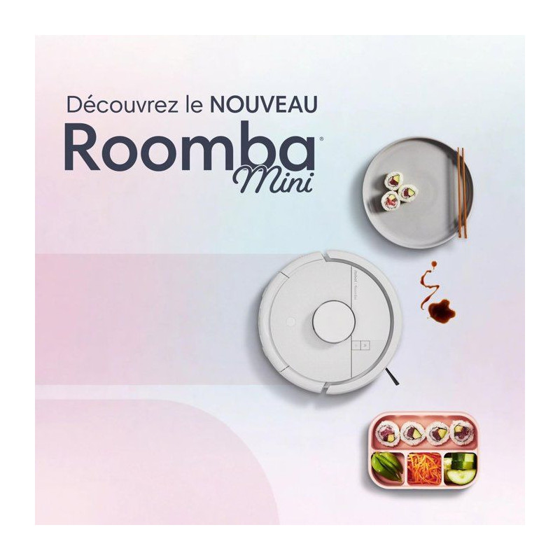 iRobot Roomba Mini Blanc - Robot Aspirateur Laveur + Base Autoempty -