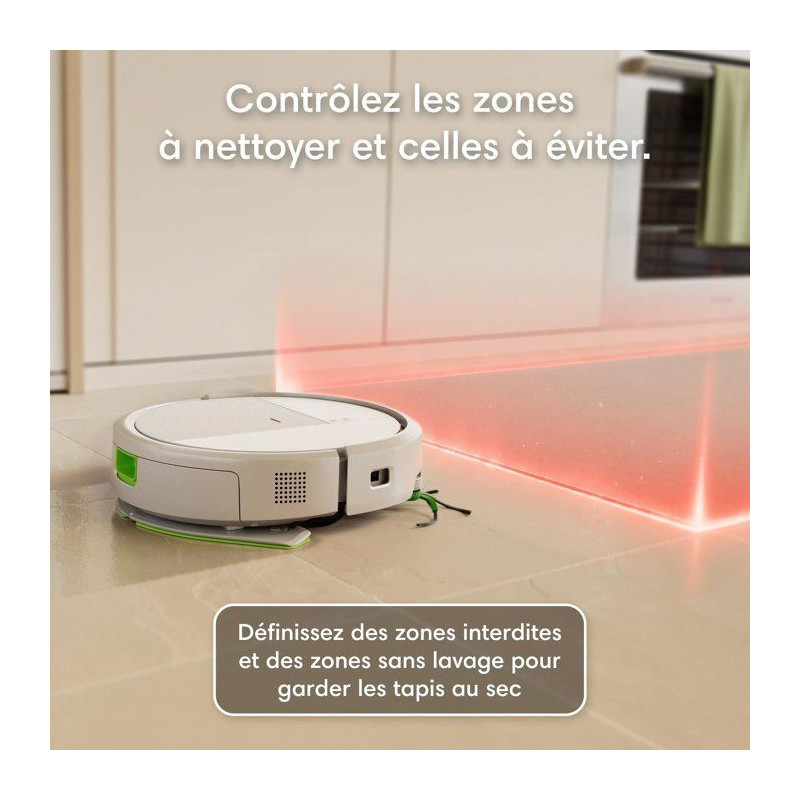 iRobot ROOMBA 115 - Robot aspirateur laveur - 15 000 Pa - 240 ml - Bla