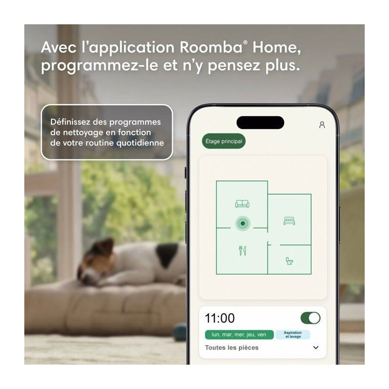 Robot aspirateur laveur - IROBOT Roomba Plus 415 - 300 min autonomie -