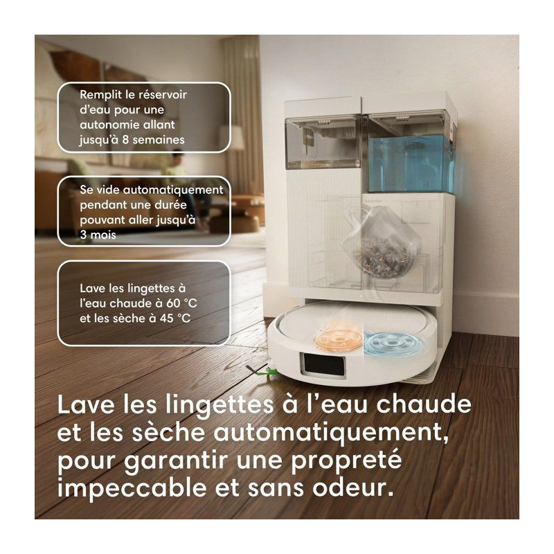 Robot aspirateur laveur - IROBOT Roomba Plus 515 - 300 min autonomie -