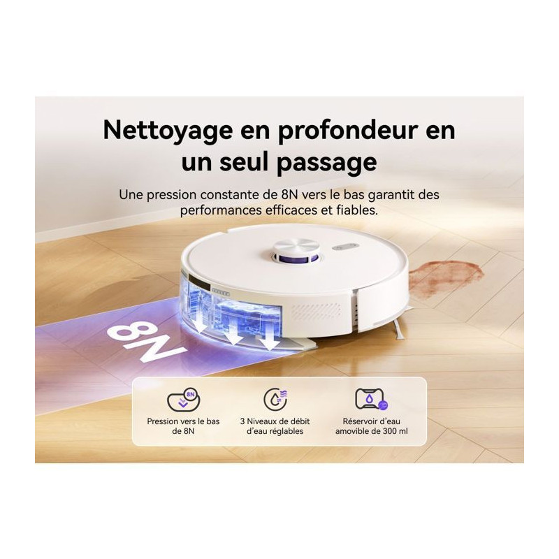 NARWAL Freo S - Robot Aspirateur Laveur - 8000 Pa - Autovidage 180 Jou