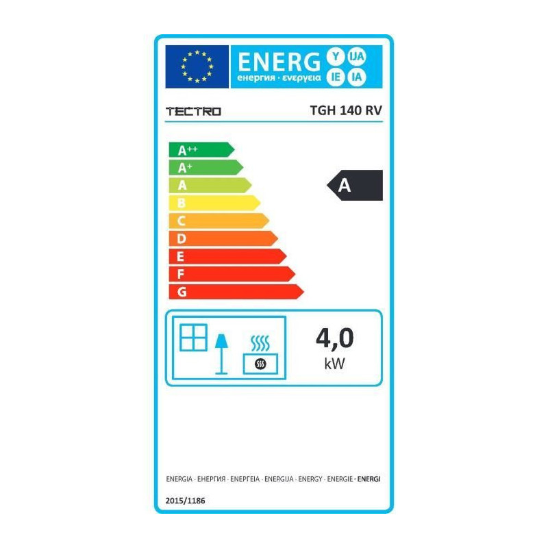 TECTRO TGH140RV Poele a gaz 4200 watts - pieces jusqu'a 50 m² - 3 deg
