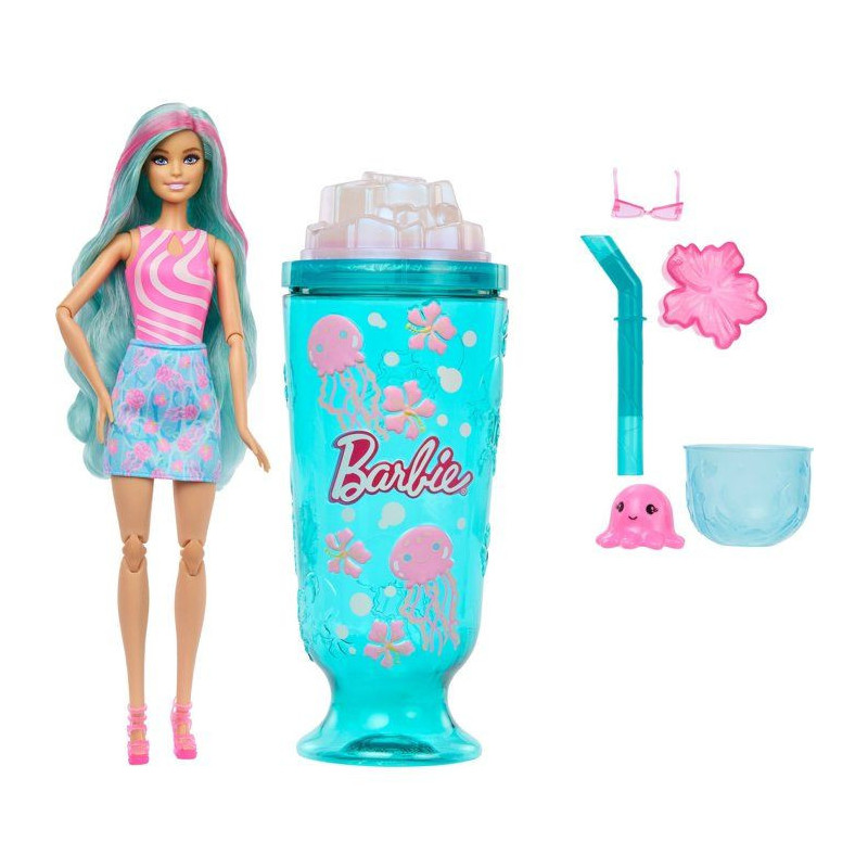 Poupée surprise - BARBIE - Pop Reveal Océan Méduse JKF62 - 8 surpri