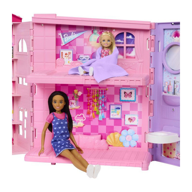 Playset - BARBIE - Maison a emporter JMD28 - 4 espaces - 10 accessoire