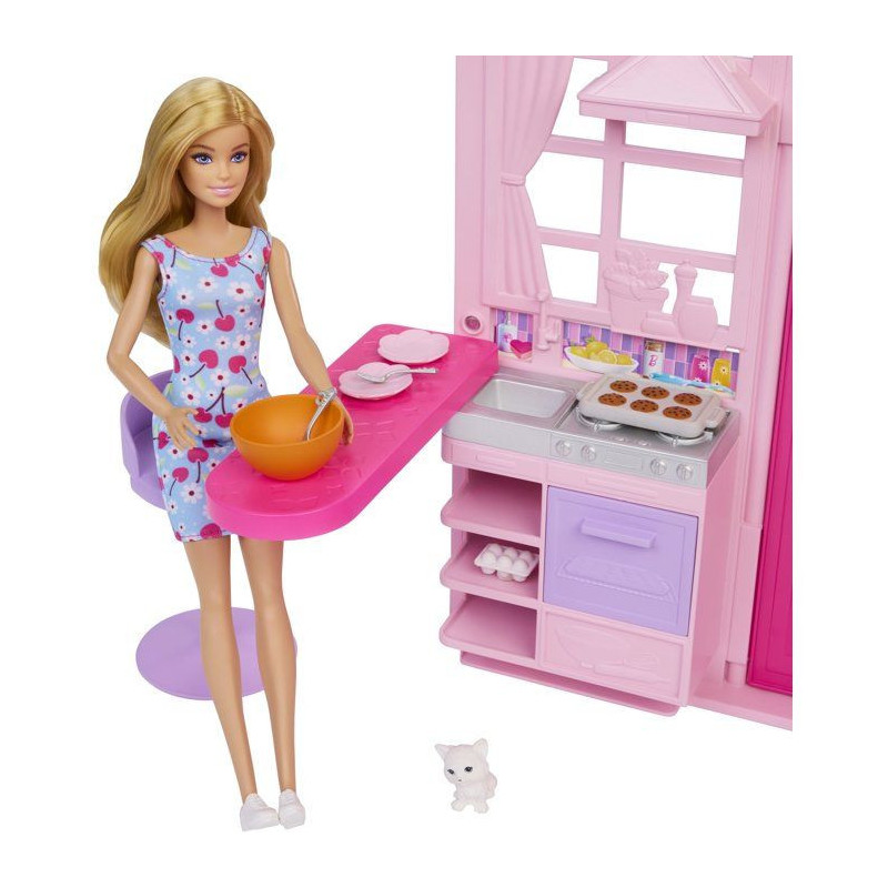 Playset - BARBIE - Maison a emporter JMD28 - 4 espaces - 10 accessoire