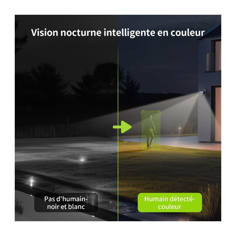 Caméra de surveillance - BEANS VIEW - D320 Dual 2K - Extérieur - WiF