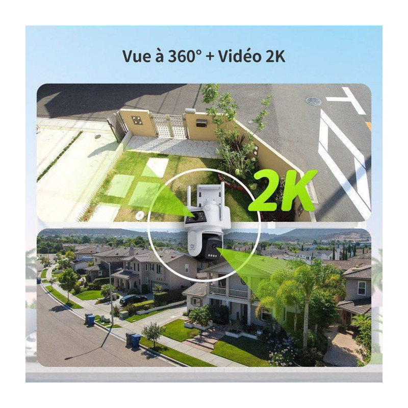 Caméra de surveillance - BEANS VIEW - D320 Dual 2K - Extérieur - WiF