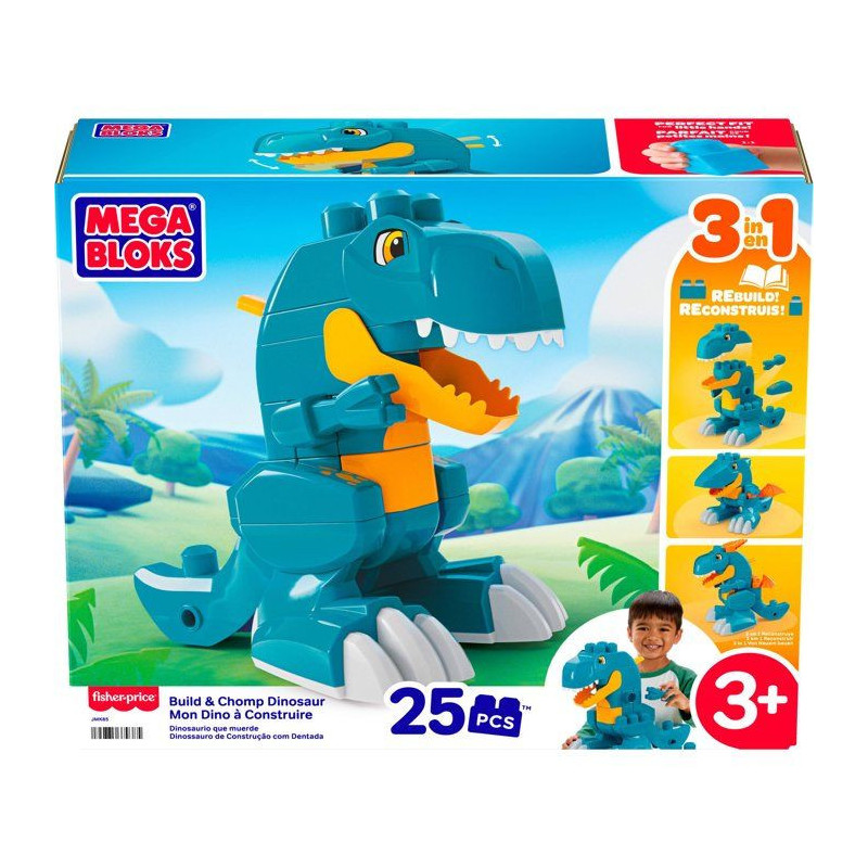 Jeu de construction - MEGA BLOKS - Dino JMK85 - 3 en 1 - 22 pieces - T