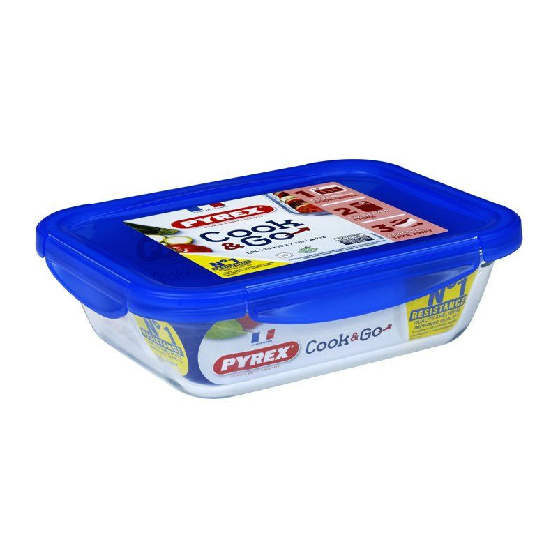 Boîtes de conservation rectangulaires - PYREX - Cook & Go - Lot de 3
