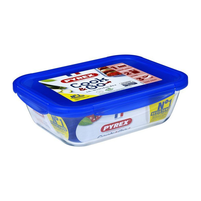 Boîtes de conservation rectangulaires - PYREX - Cook & Go - Lot de 3