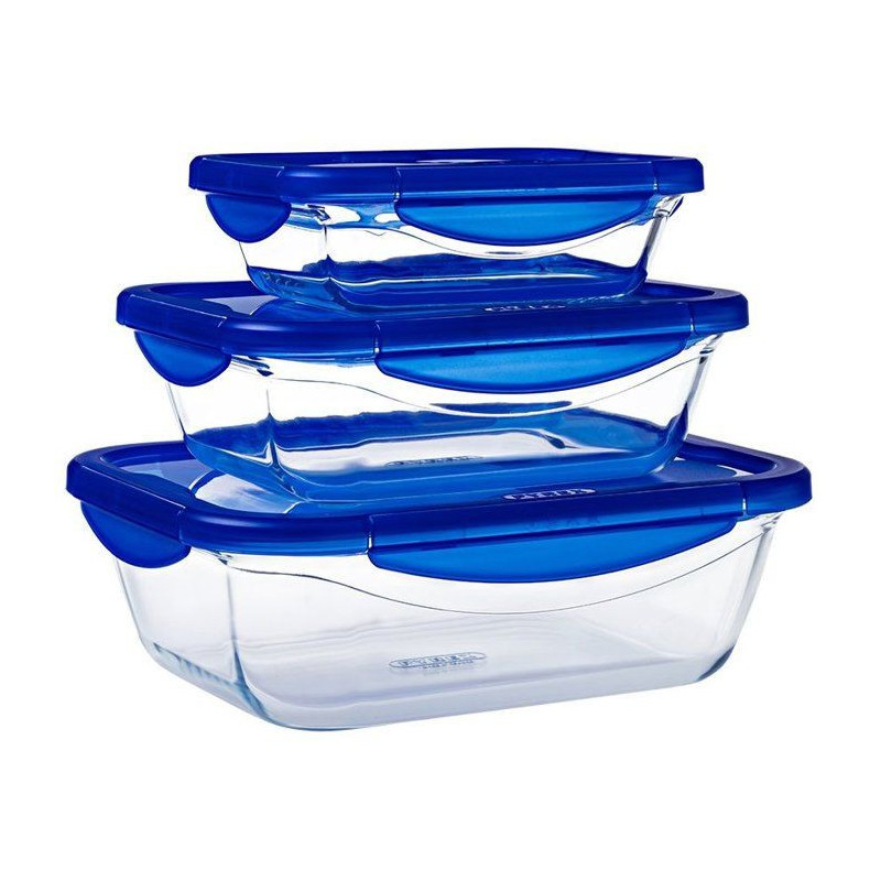 Boîtes de conservation rectangulaires - PYREX - Cook & Go - Lot de 3