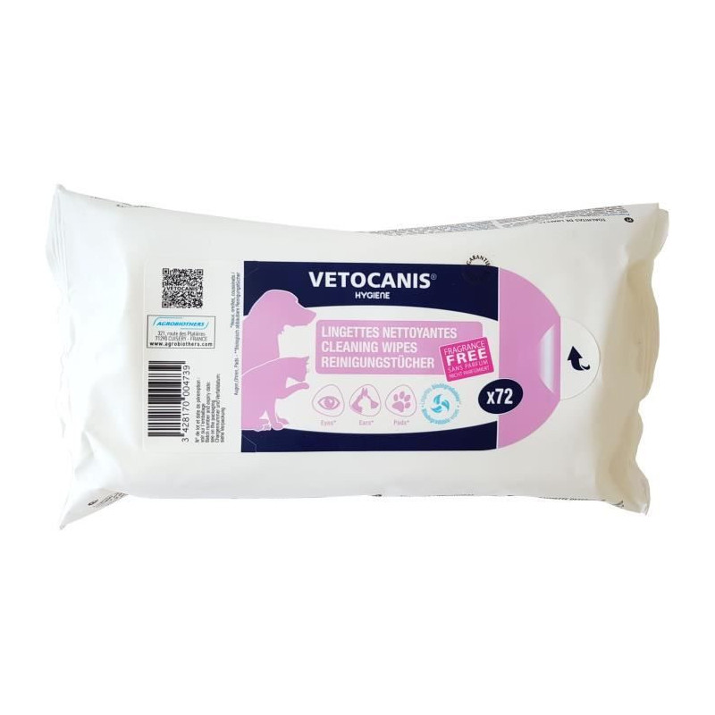 VETOCANIS Large cleaning wipes - For dogs and cats