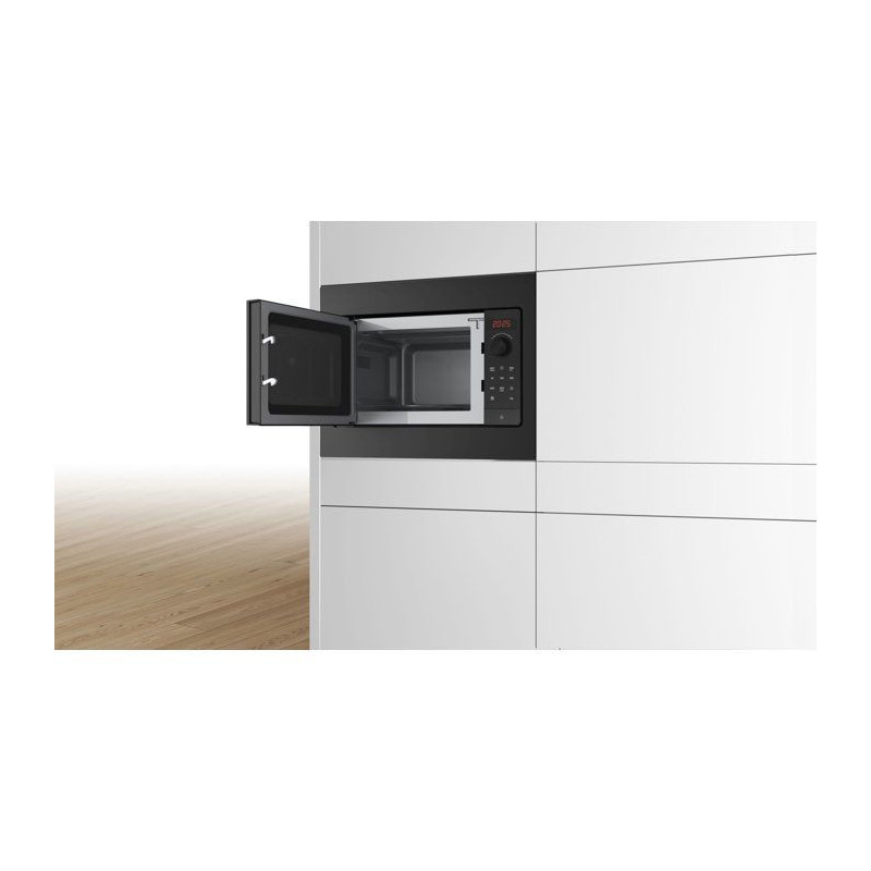 Micro-onde encastrable 38 cm - Bosch Serie 2 - BFL523MB4 - Noir - H 38