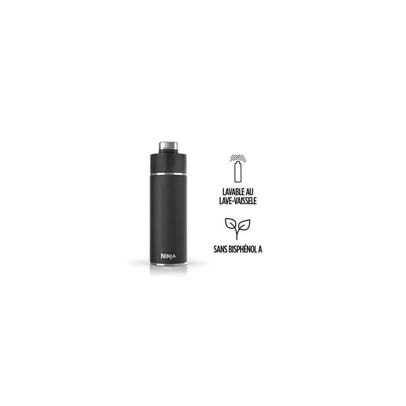 Gourde isotherme Thirsti - NINJA - Noir - 700 ml - Acier inoxydable