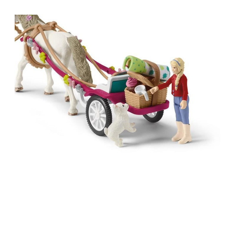 Caleche pour le spectacle équestre, coffret schleich avec 32 élémen