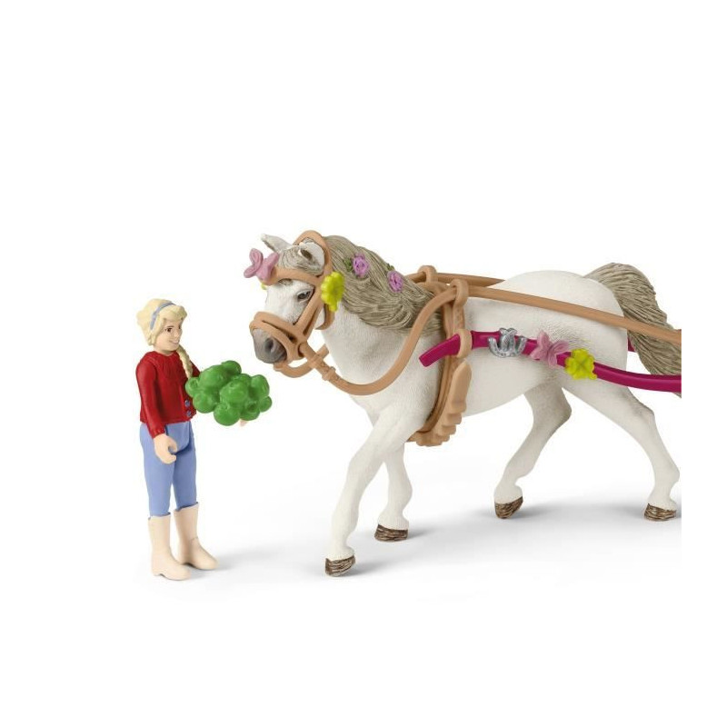 Caleche pour le spectacle équestre, coffret schleich avec 32 élémen
